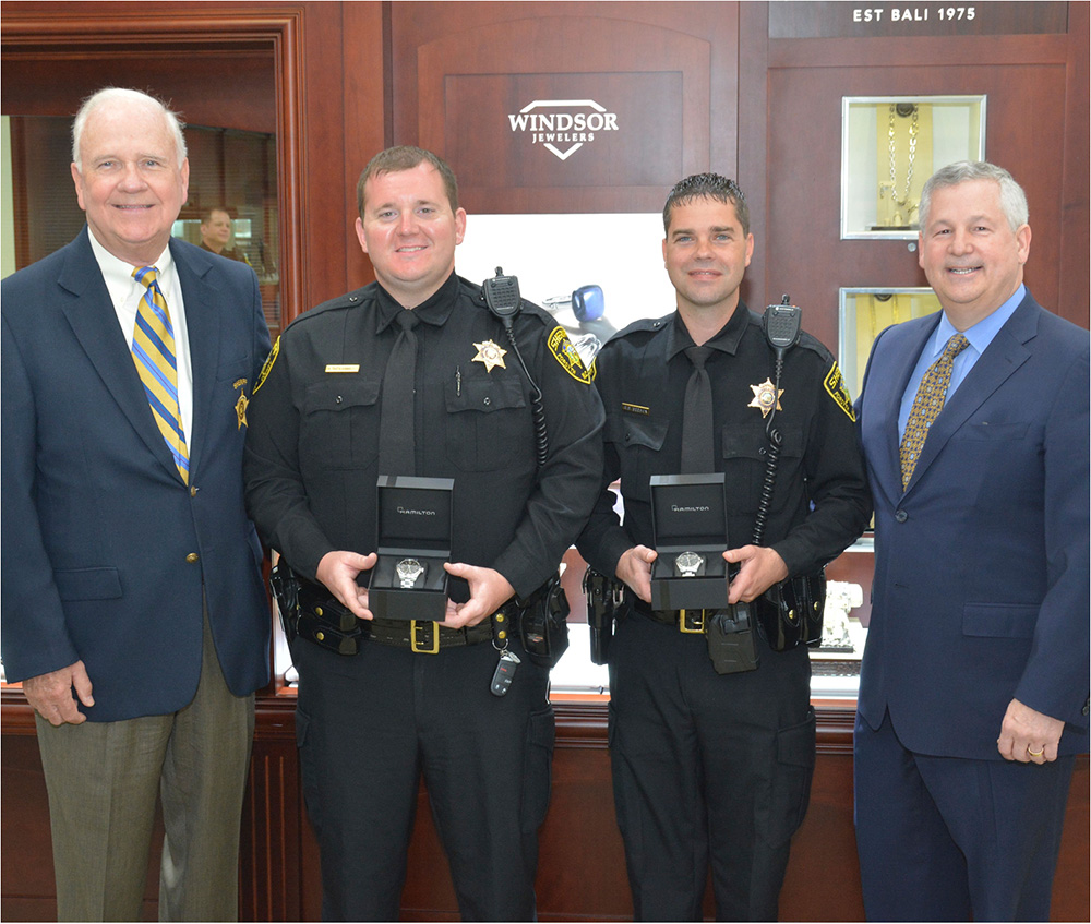 Windsor Jewelers Awards Hamilton Watches to Sheriff 's Officers of the Year