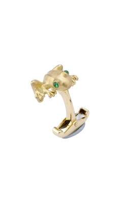 Deakin & Francis Gold Tree Frog with Emerald Eyes Cufflinks