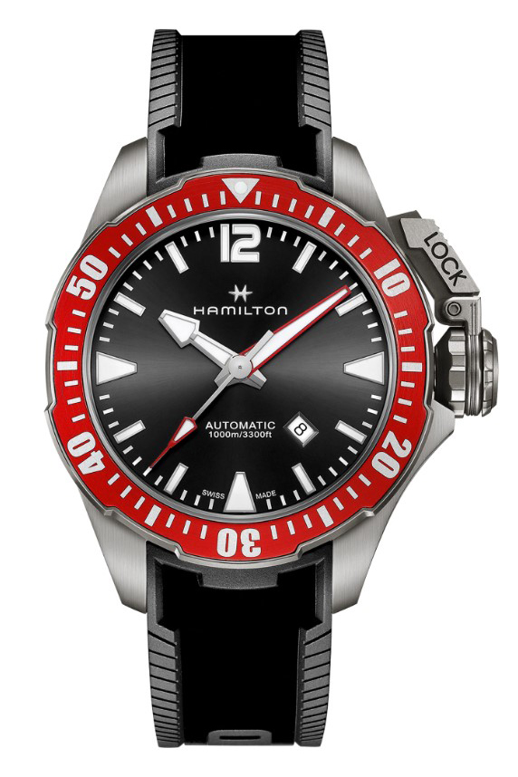 New Hamilton Khaki Navy Frogman Titanium Auto 46mm