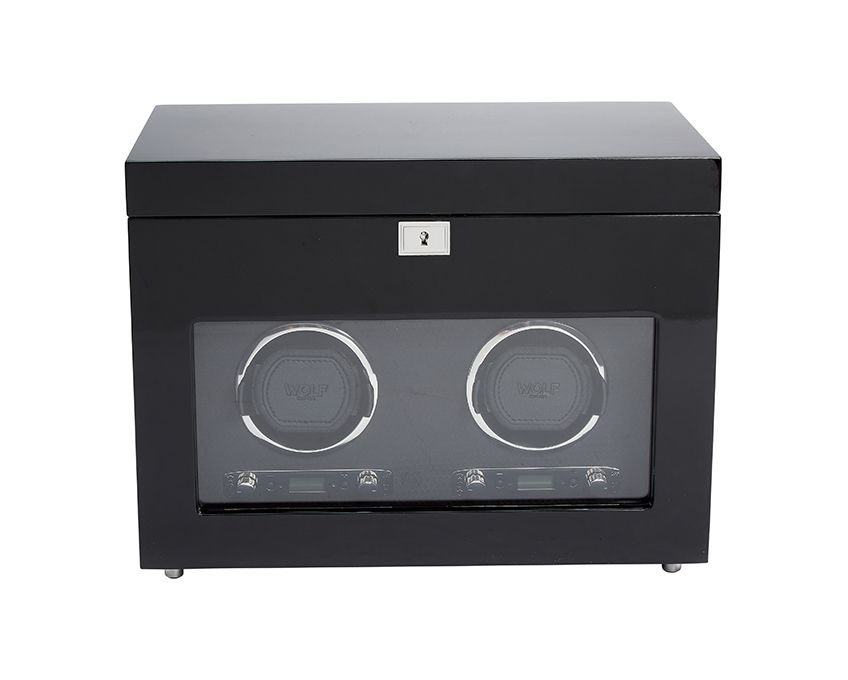 Wolf Savoy Programmable Double Watch Winder With Storage