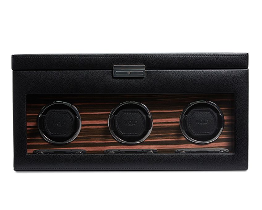 Wolf Roadster Programmable Triple watch Winder With Storage