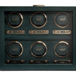 Wolf British Racing Programmable 6-Piece Watch Winder